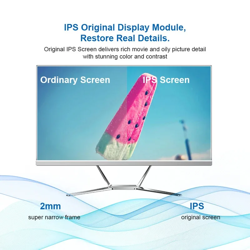 Core I3 I5 I7 Touch screen da 23,8 pollici All in One Pc I3 4130 4a generazione RAM 8 GB Computer desktop per PC all-in-one
