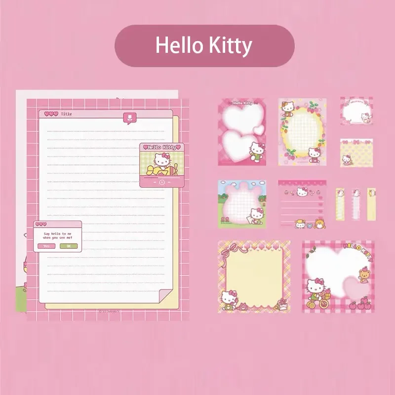 Kawaii Hello Kitty Sanrio Convenience Ben Black Beauty Cinnamon Roll My Melody notebook ITO Paste Notepad Student gift office st