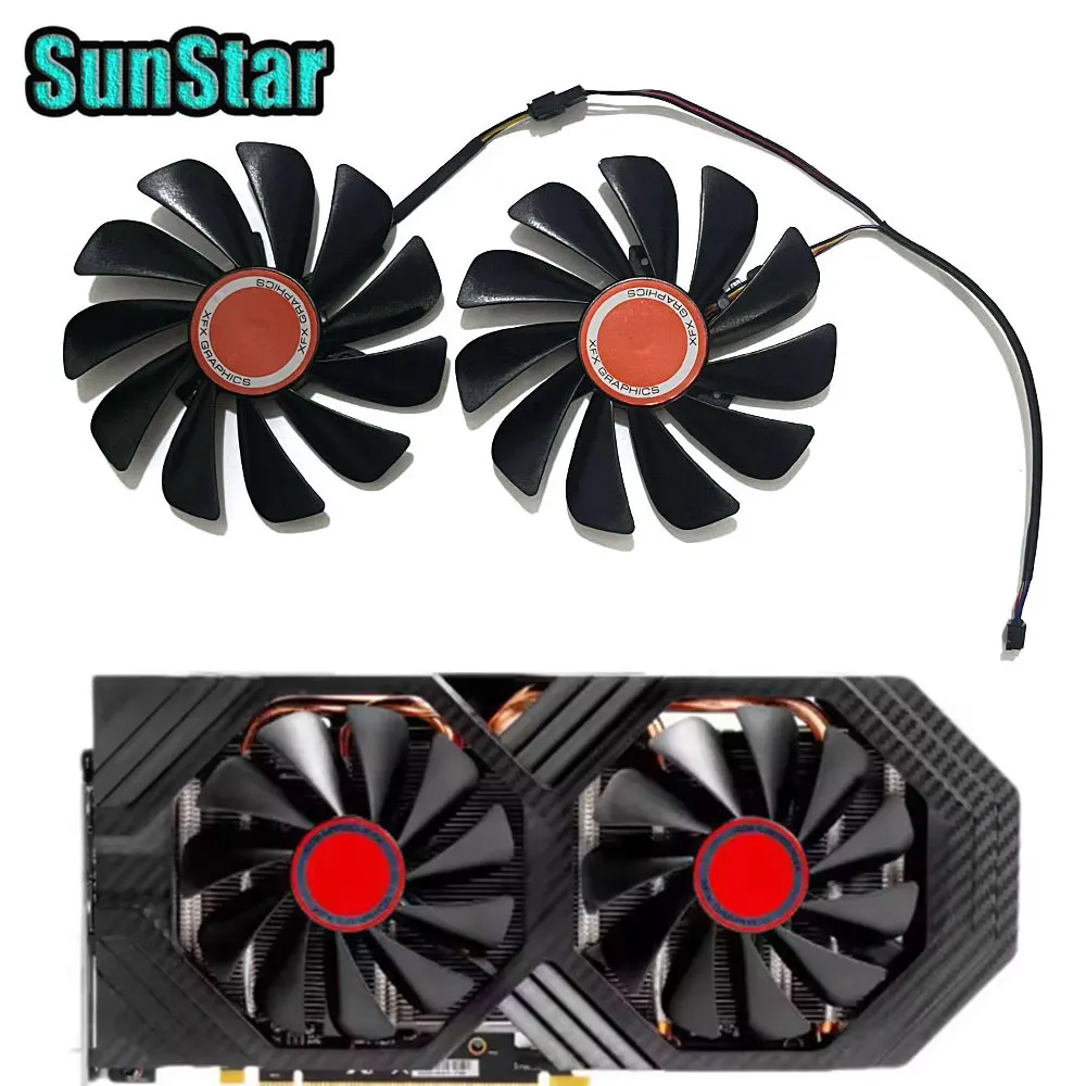 Cooler NEW RX580 RX590 FDC10U12S9-C CF1010U12S 95MM 4PIN Video Card Cooling Fan For XFX RX 590 580 VGA GME GPU Graphics Card Fan