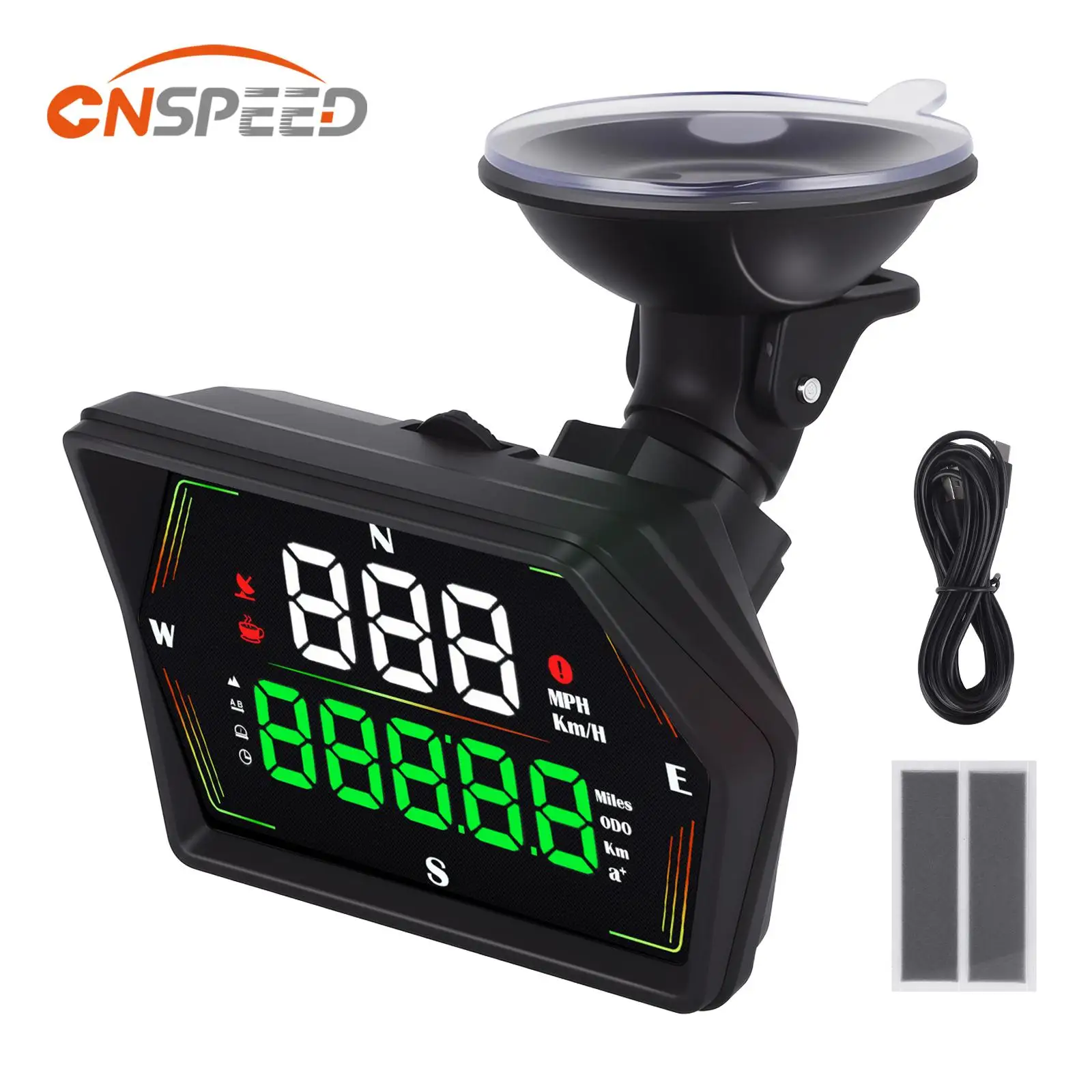 CNSPEED HUD G21 GPS Car Head-Up Display Digital Speedometer MPH KMH Big Font Overspeed Alarm For All Cars Electronic Accessories