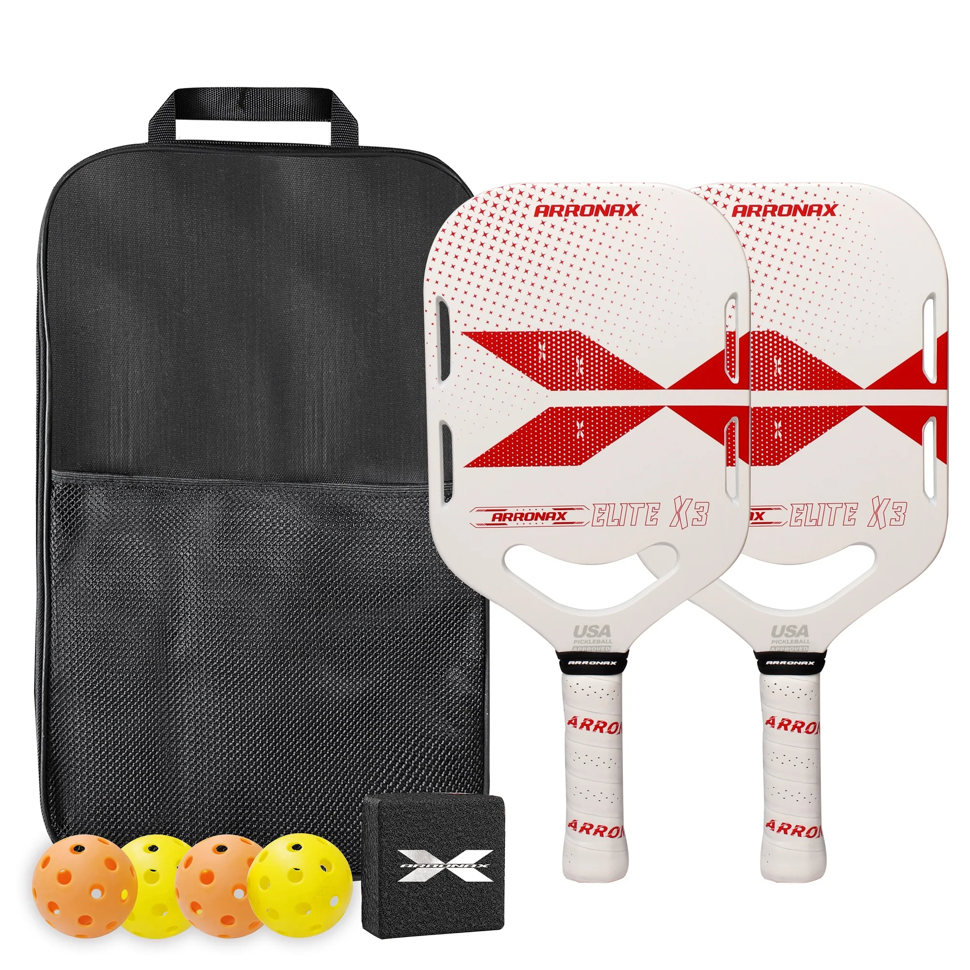 

Pickleball Paddles USAPA Approved Set Rackets Honeycomb Core 4 Balls Portable Racquet Cover Carrying Bag Gift Kit Indoor Outdoor