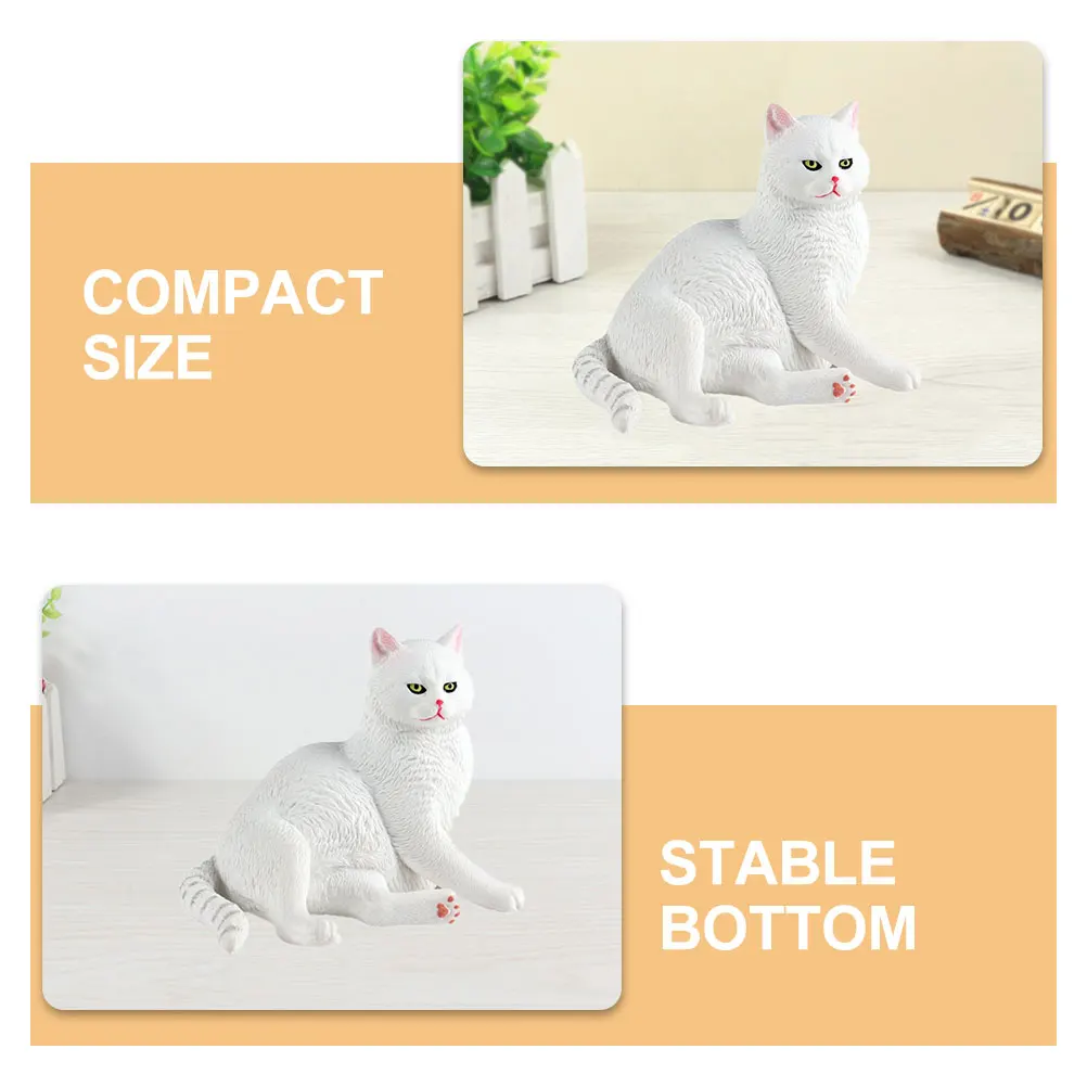 

White Statue Mini Plastic Yard Ornament for Indoor Outdoor Home Decoration Creative Gift Small Lightweight Durable Desktop