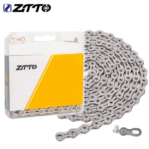 Cadenas de bicicleta de montaña y carretera ZTTO de 10 velocidades 8 9 10 11 12S MTB cadena de bicicleta de 11 velocidades 9S con conector mágico de enlace faltante