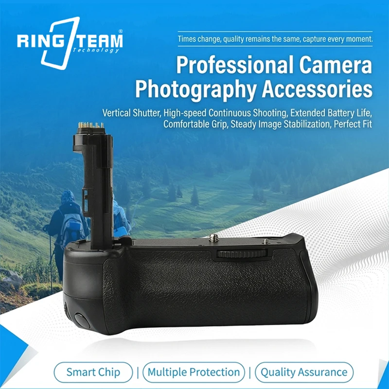 BG-E13 Vertical Battery Grip Holder for Canon EOS 6D SLR Camera Compatible with LP-E6 Or AA Batteries BG-6D - view 2