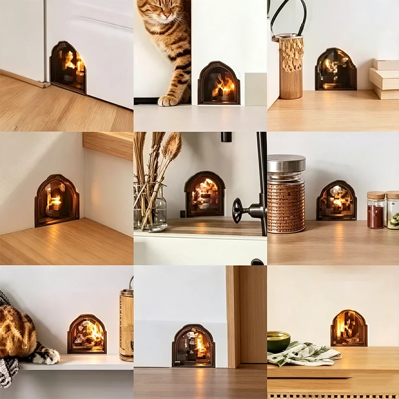 Creative Cartoon Little Rat Hole Sticker Cute Mouse Hole Mouse Hole Wall Stickers DIY Mini 3D Rat Wall Decal Stair