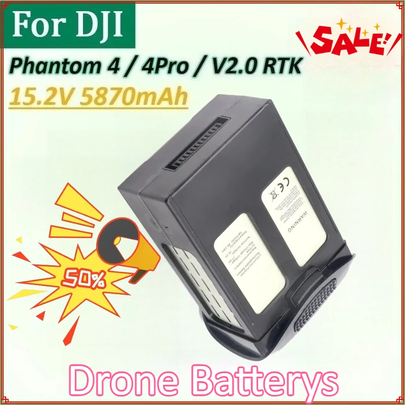 

New 15.2V 5870mAh for DJI Phantom 4 Advanced 4Pro V2.0 RTK Intelligent Flight Drone Battery Phantom 4 Series Drone Accessories