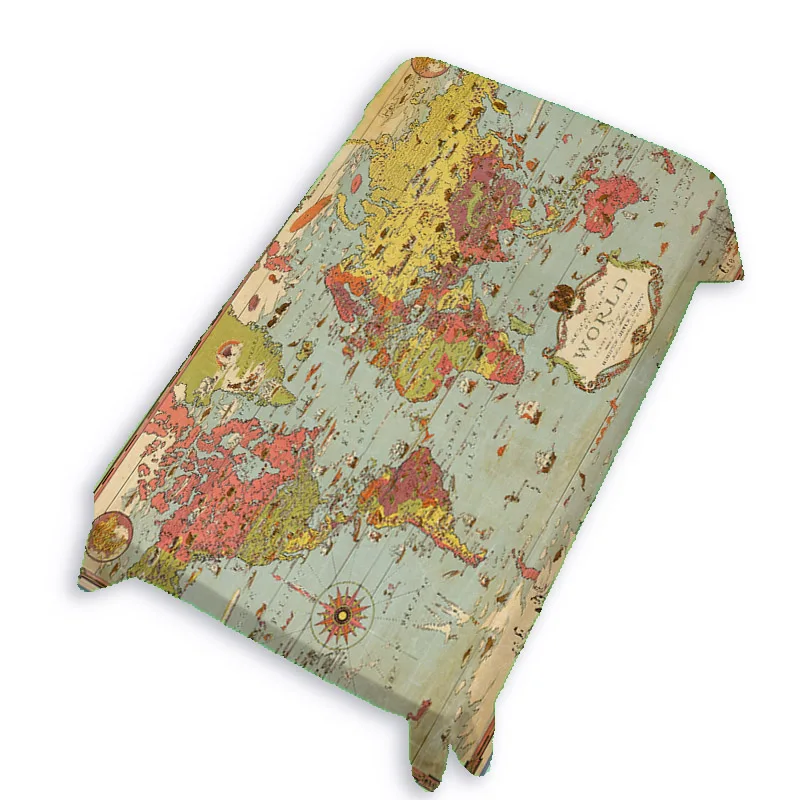 Funny Old Vintage Map City London Paris NewYork World Wonder Maps Home Decorative Tablecloth Waterproof Desk Cover Wall Tapestry