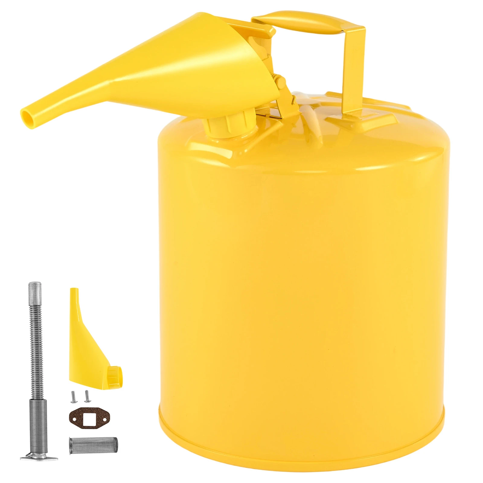 SucceBuy Bidon de sécurité 19L/5Gal en acier au carbone de type I pour le stockage de produits inflammables avec couvercle auto-fermant et entonnoir en PE pour le diesel