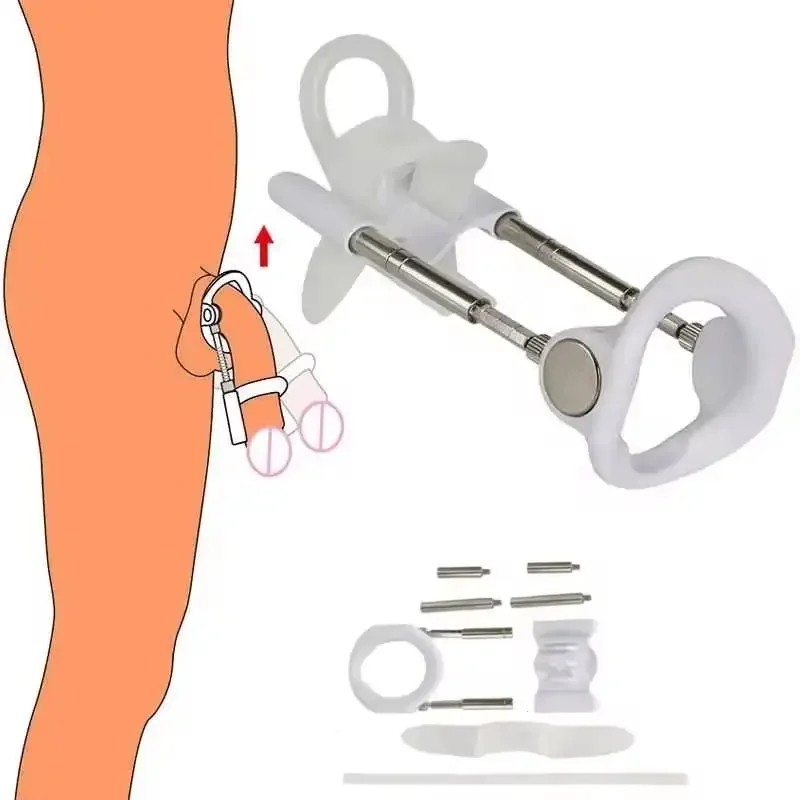 

Manual Pump Stretcher Male Enlarger Stretcher Tension Traction Correction Bending Penis Extender Enlarger Device for Men Sex Toy