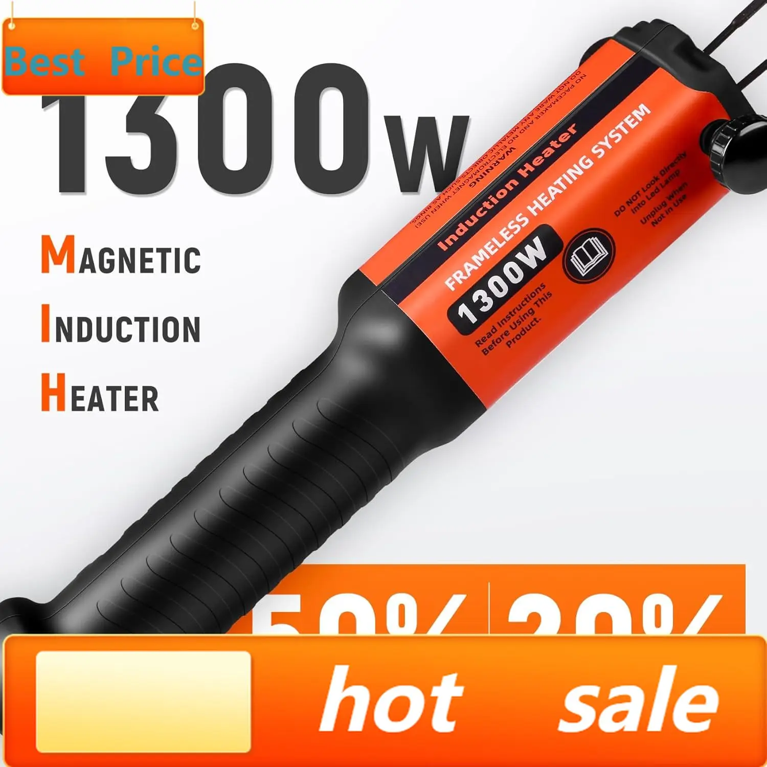 

hot-selling1300W Induction Heater Bolt Removal Kit w/Box - 8 Coil Magnetic Bolt Buster Tool, 25S Fast Heating & Overheat Protect