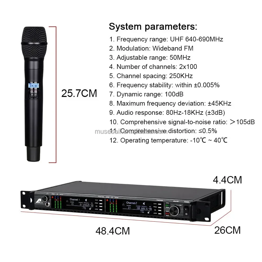 E/Professional MY-2800 With Dual Beta58/KSM9/KSM8 Wireless Karaoke Microphone System For Stage Live Music Performance Mixer AMP