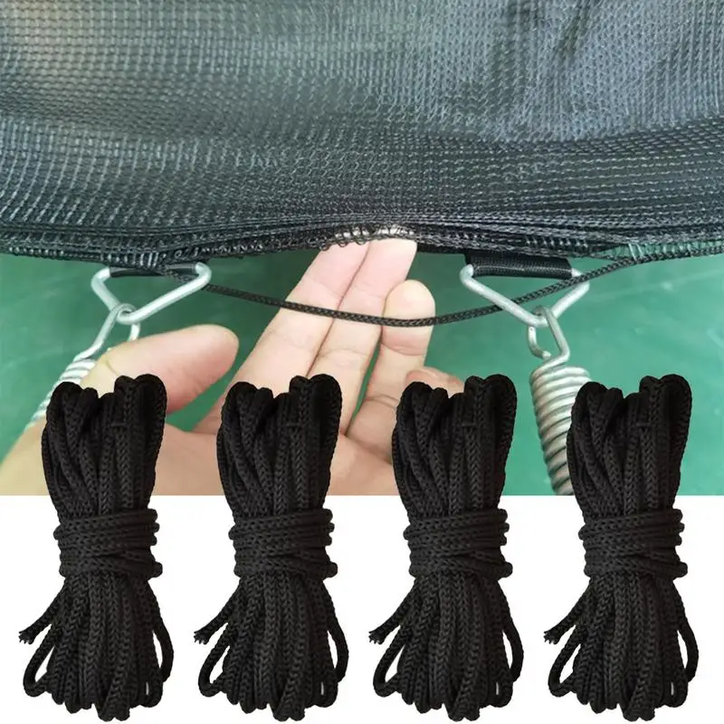 Trampoline Rope For Net Fence Net Safety Trampoline Net Rope 5mm/0.2 Inch Thick Braided Cord For Enclosure Nets 4 PCS Trampoline