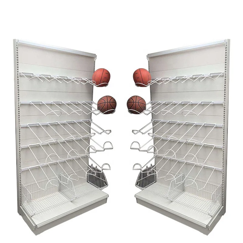 바닥에 세우는 축구 농구 공 전시대 스포츠 매장용 농구 랙