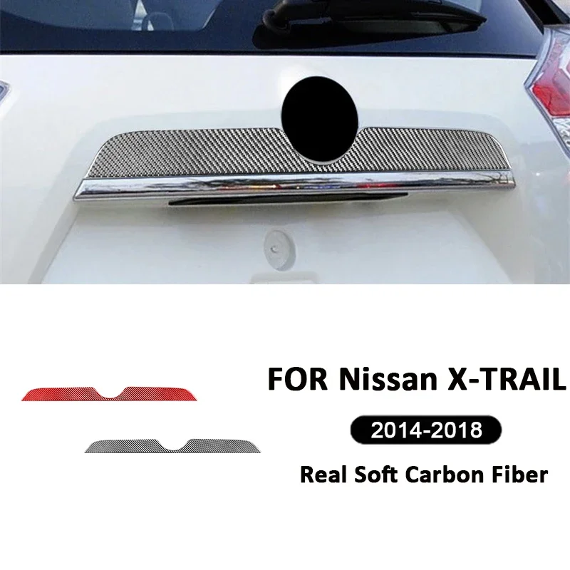 لنيسان X-TRAIL 2014-2018 ألياف الكربون SUV الخلفي الجذع شعار شارة عودة شعار الإطار لاصقة تزيين الملحقات الداخلية