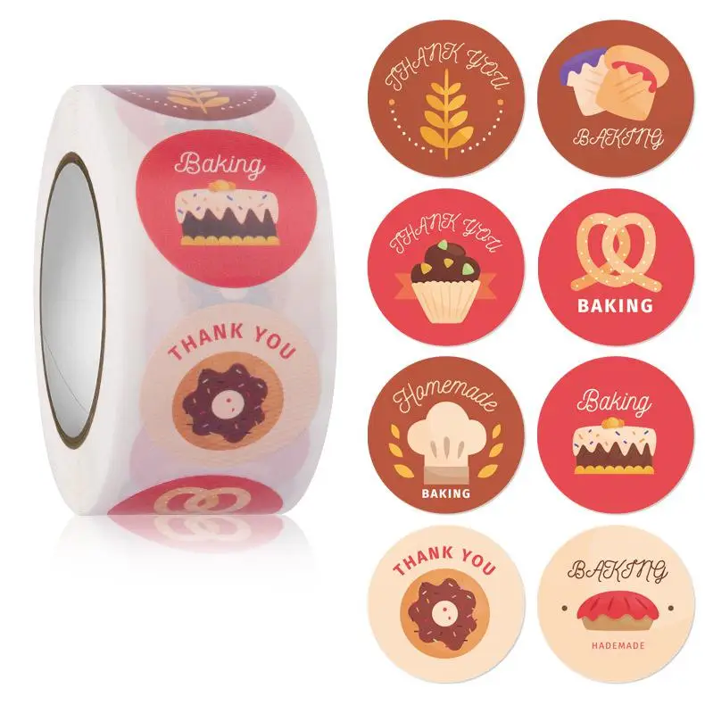 500pcs New Handmade with Love Stickers Round Thank You Stickers Small Business Stickers, Envelope Seal Gift Bags Gift Packaging