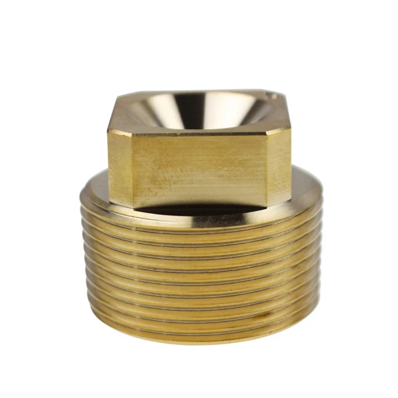 OEM Custom CNC Machining Services Including Wire EDM Broaching Services Brass Material External Threaded Hexagonal Part
