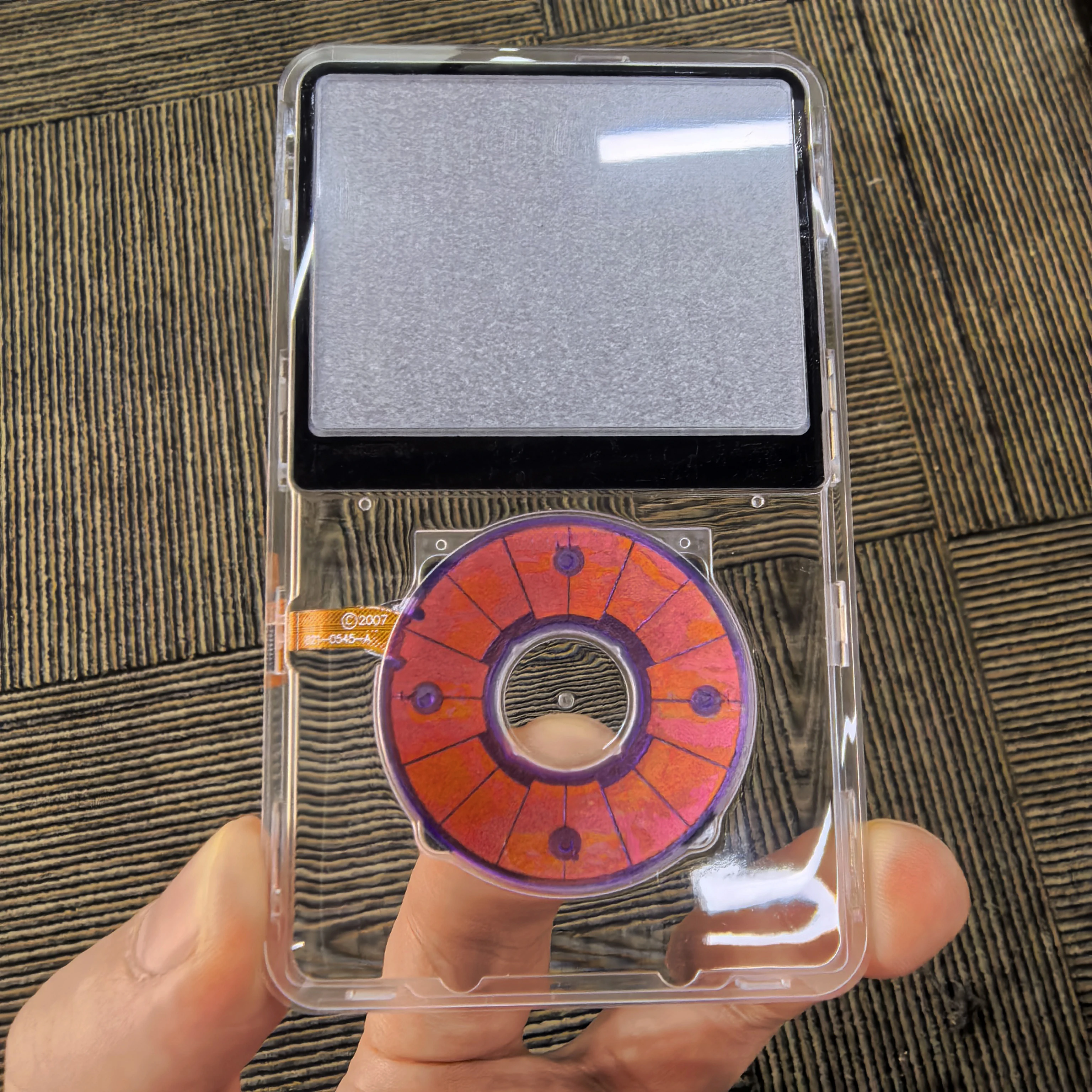 Clear Faceplate Transparent Front Housing Case with Clickwheel Flex Button Kit For iPod Classic 6th 7th Gen 80GB 120GB 160GB image 3