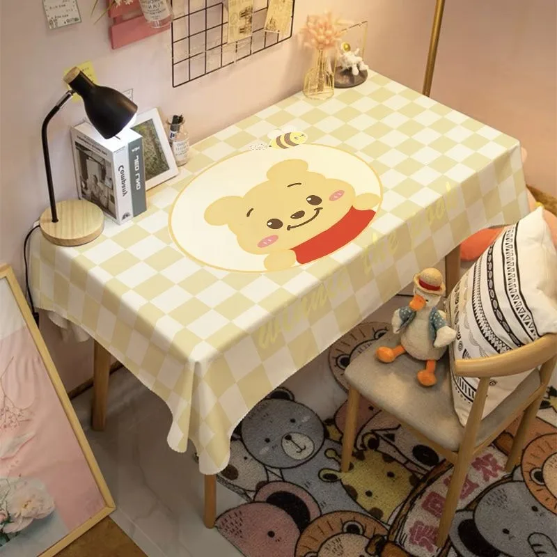 Winnie the Pooh Cartoon Animation Printed Tablecloth Cute Fashion High-Looking Bedroom Living Room Home Dustproof Table Mat