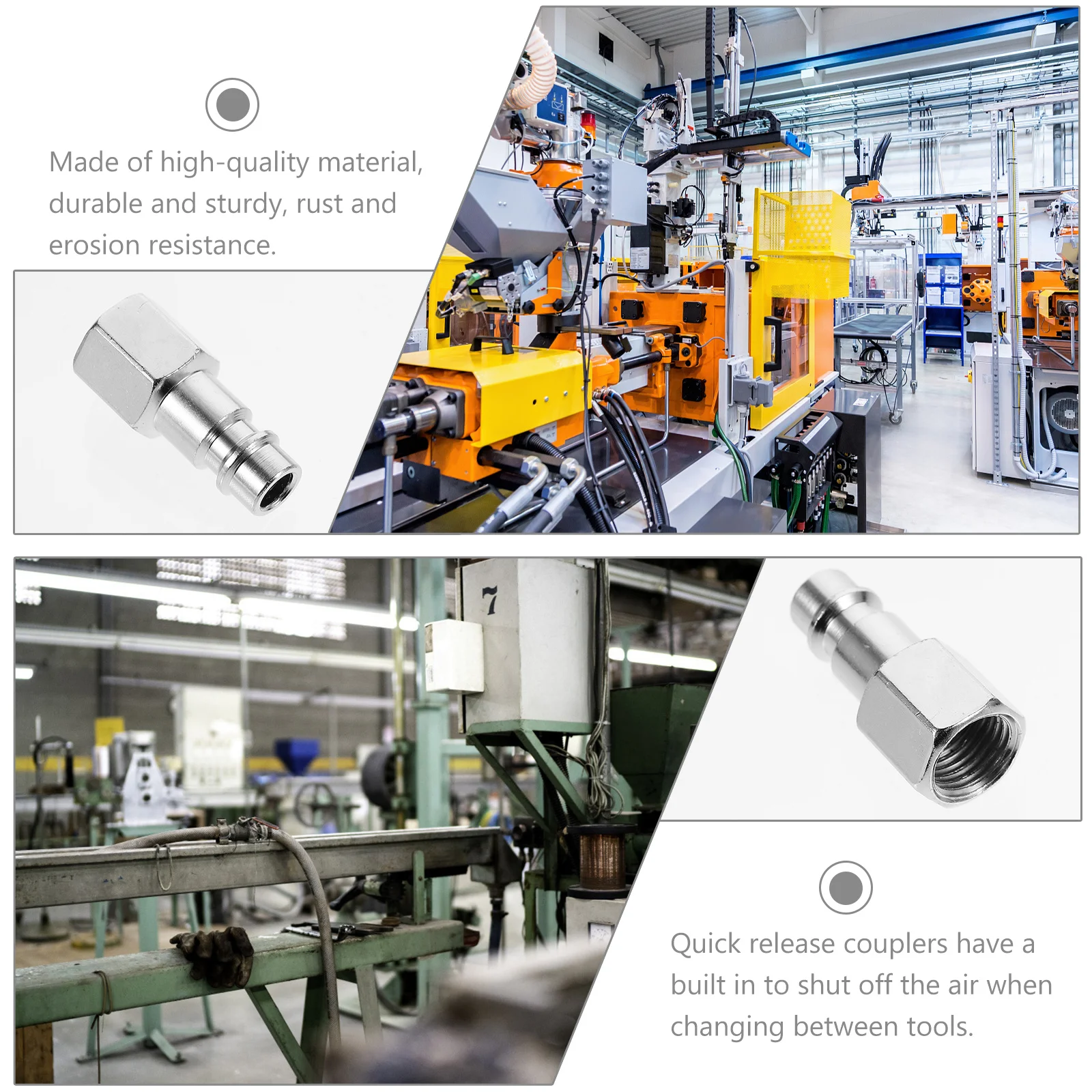 

10pcs Compressor Line Joints Connectors Durable Hose Fittings Line Connectors For Tool Air Coupler Connection Air Joints