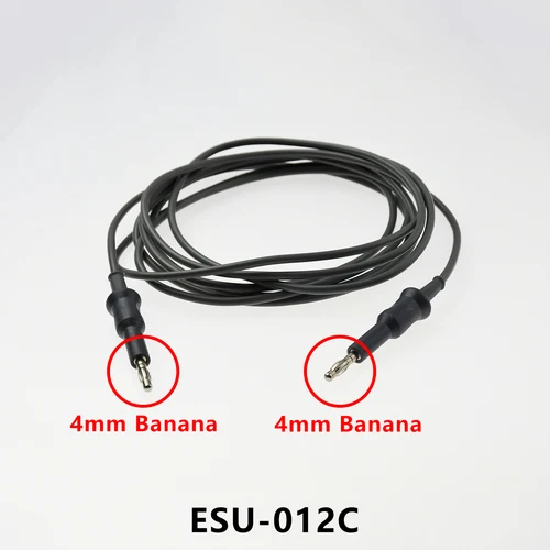 Imagen 2 del producto Cable de silicona de cable de fórceps monopolar reutilizable V-Lock con conector hembra macho banana de 8mm y 4mm