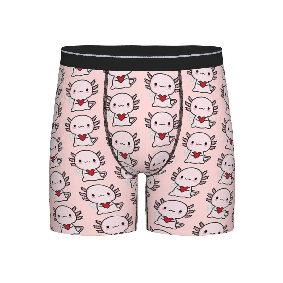 

Long Boxer Underpants Shorts Copia De Copia De Cute Axolotl Salute Panties Male Breathable Underwear for Homme Man Boyfriend