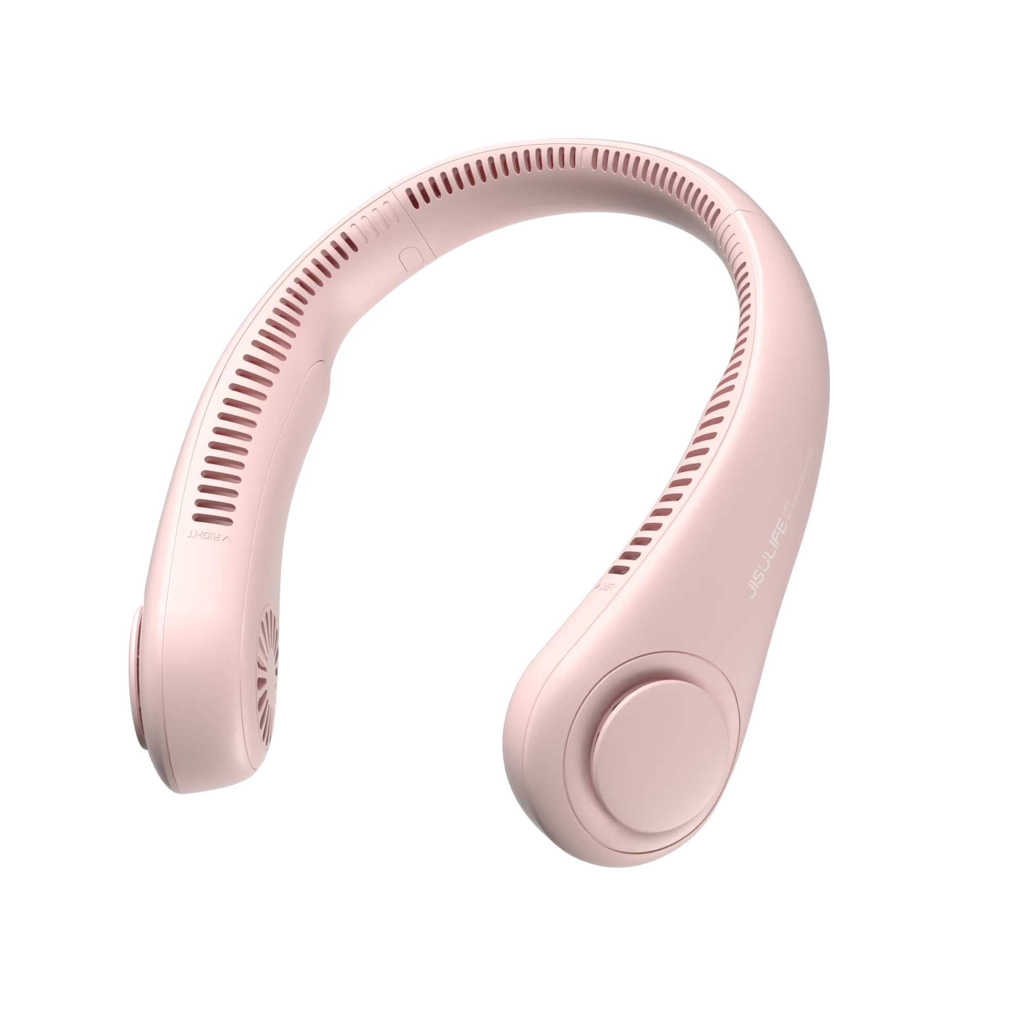 JISULIFE Draagbare nekventilator, 4000mAh batterij, oplaadbaar, 5 snelheden verstelbaar, draaibare handsfree bladloze nekband voor sport