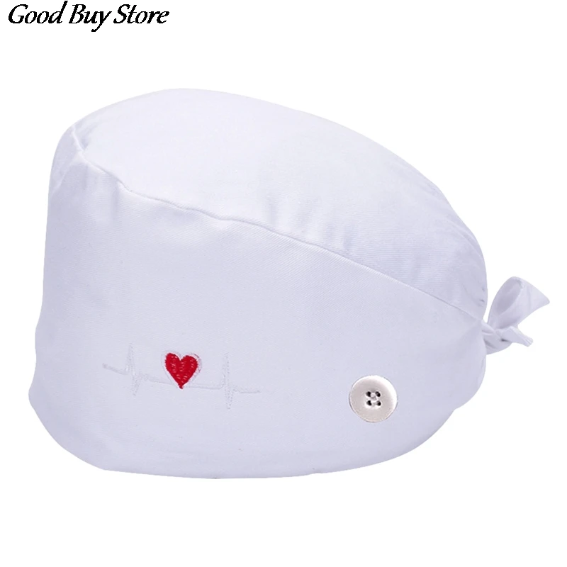 Doctor Nurse Hair Cover Health Services Headwrap Breathable Cotton Working Headwear Adjustable Back Turban Wrap Nursing Headband