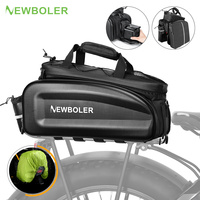 NEWBOLER Electric Bike Battery Carrier Bag Hard Shell Battery Bag Ebike Expandable Pannier Rear Rack Bag With Rain Cover