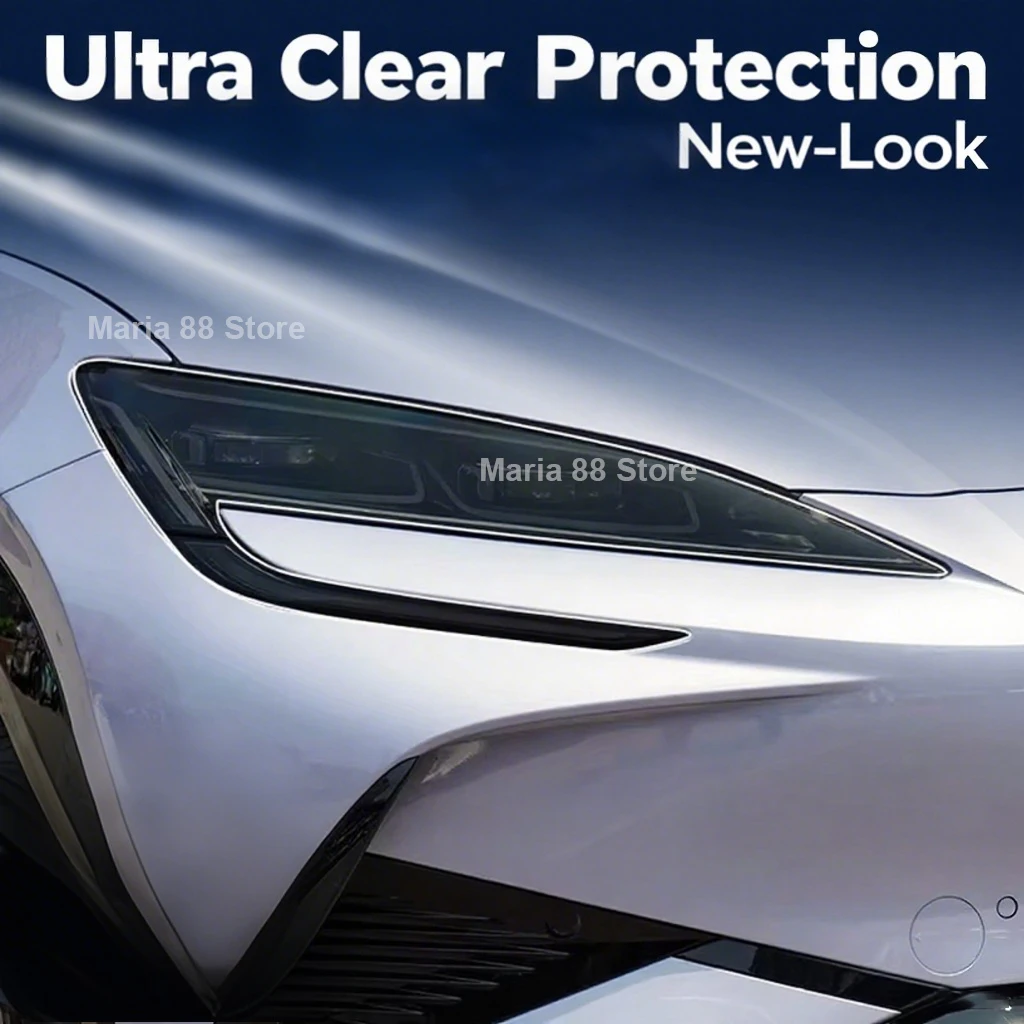 

For BYD Sealion 07 EV 2024 2025 Anti-UV Cover Vinyl Shield Guard Against Stone Chips Scratch Clear Car Headlight Protective Film