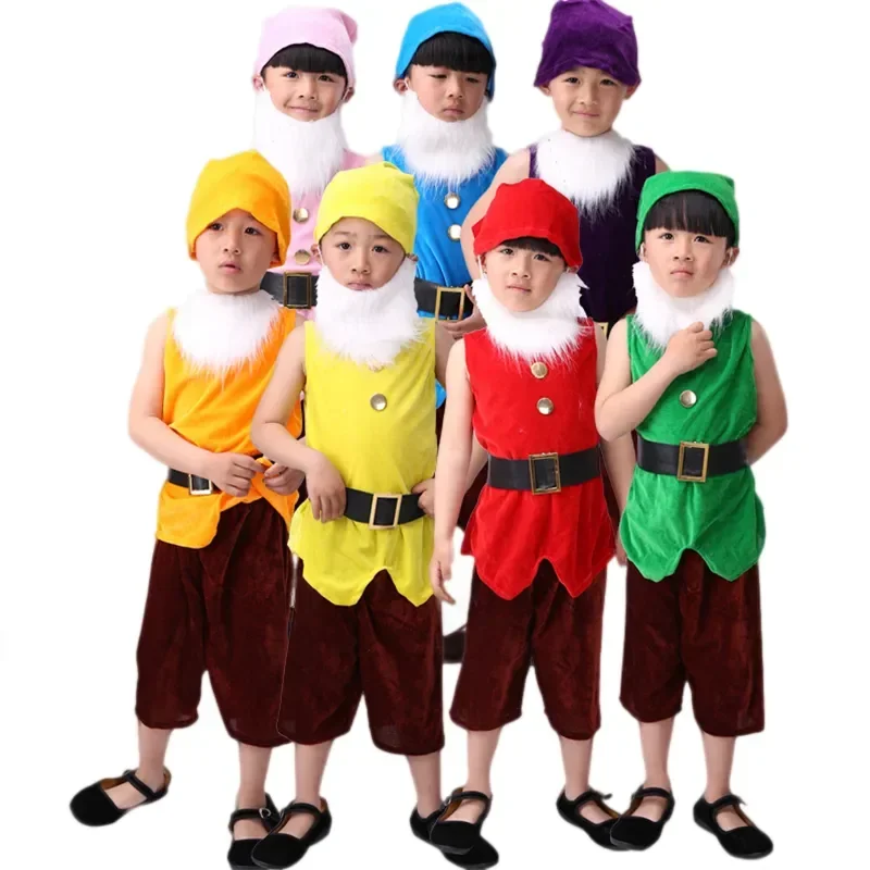 Carnevale Cosplay abbigliamento Christmas Performance sette nani Costume per bambini costumi di natale per bambini Halloween