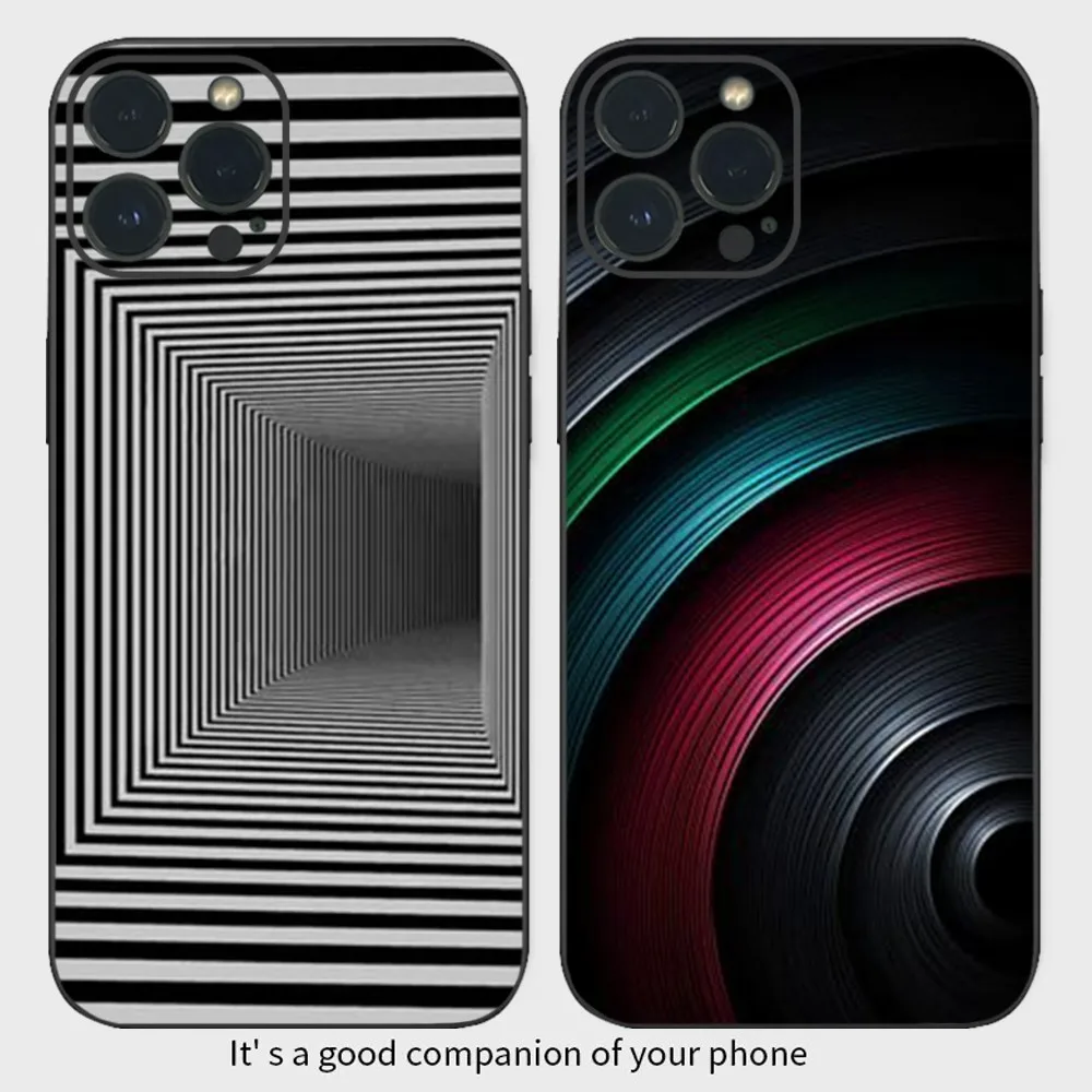 Retro Liquid Swirl Abstract Pattern Square In Hot Phone Case  For iPhone15 14 13 12 Mini 11 Pro XS Max X XR SE5 6 7 8 Plus Soft