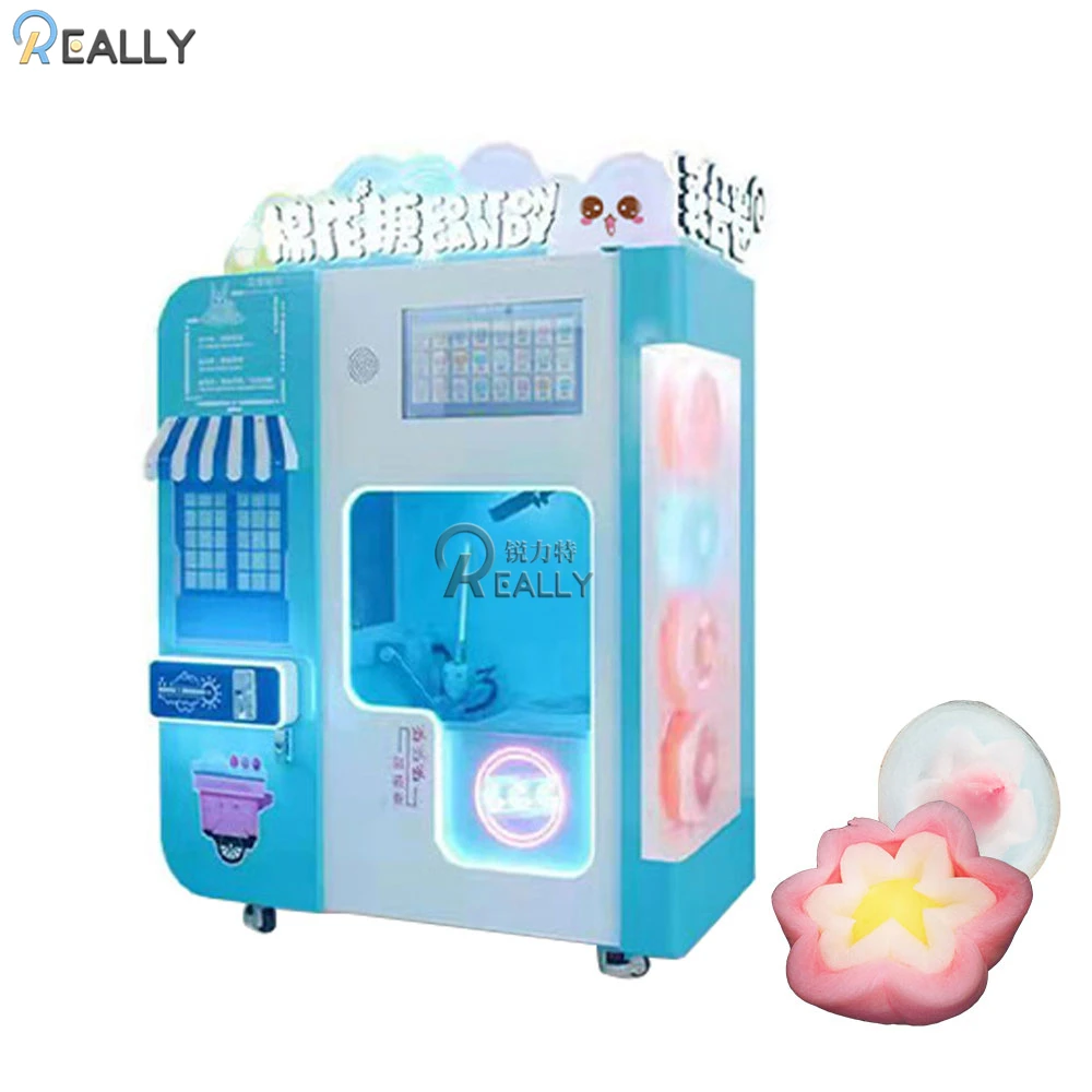 Fully automatic cotton candy high quality electric cotton candy making machine with fa vending machine cotton candy