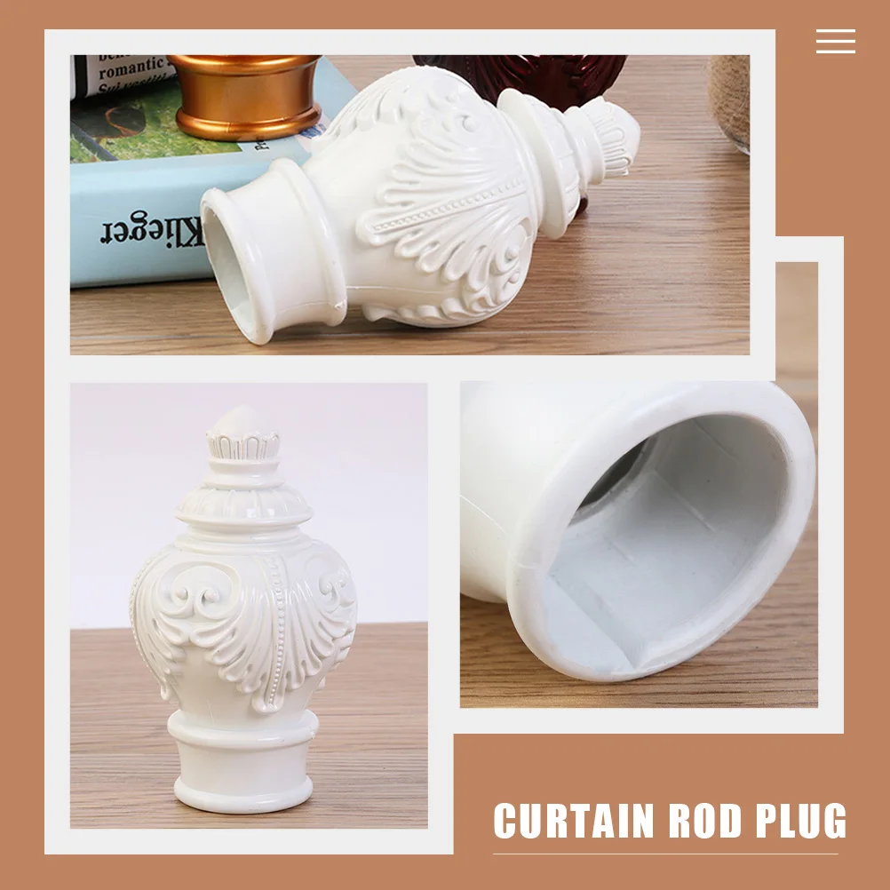 

Curtain Rod Ends Decorative Finials High Grade Material Creative Room Bedroom Accessories Pole Plugs