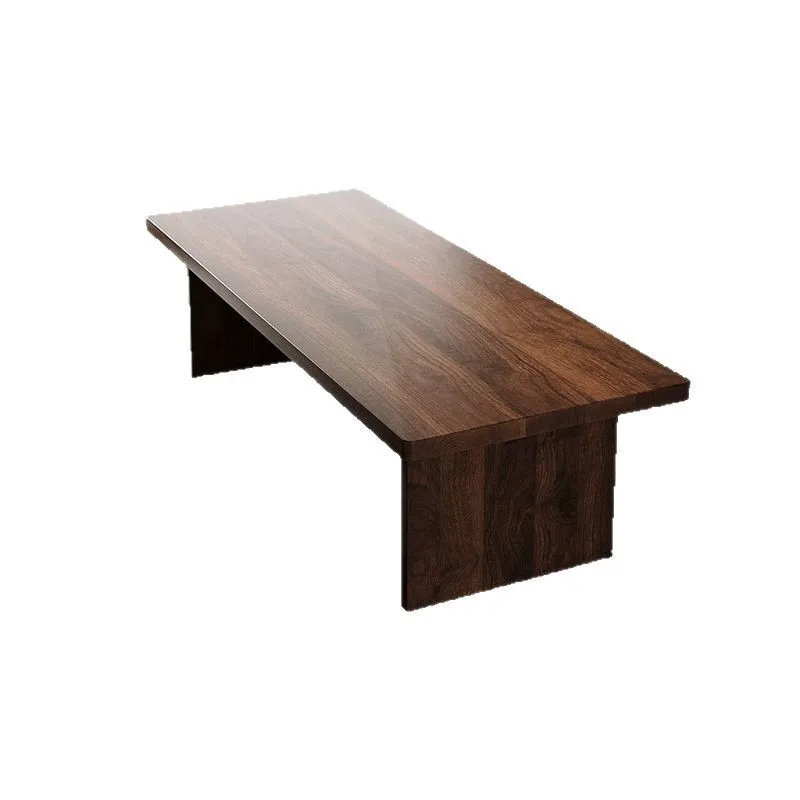 

South American walnut all solid wood large board tea table and chair combination log simple balcony household living room