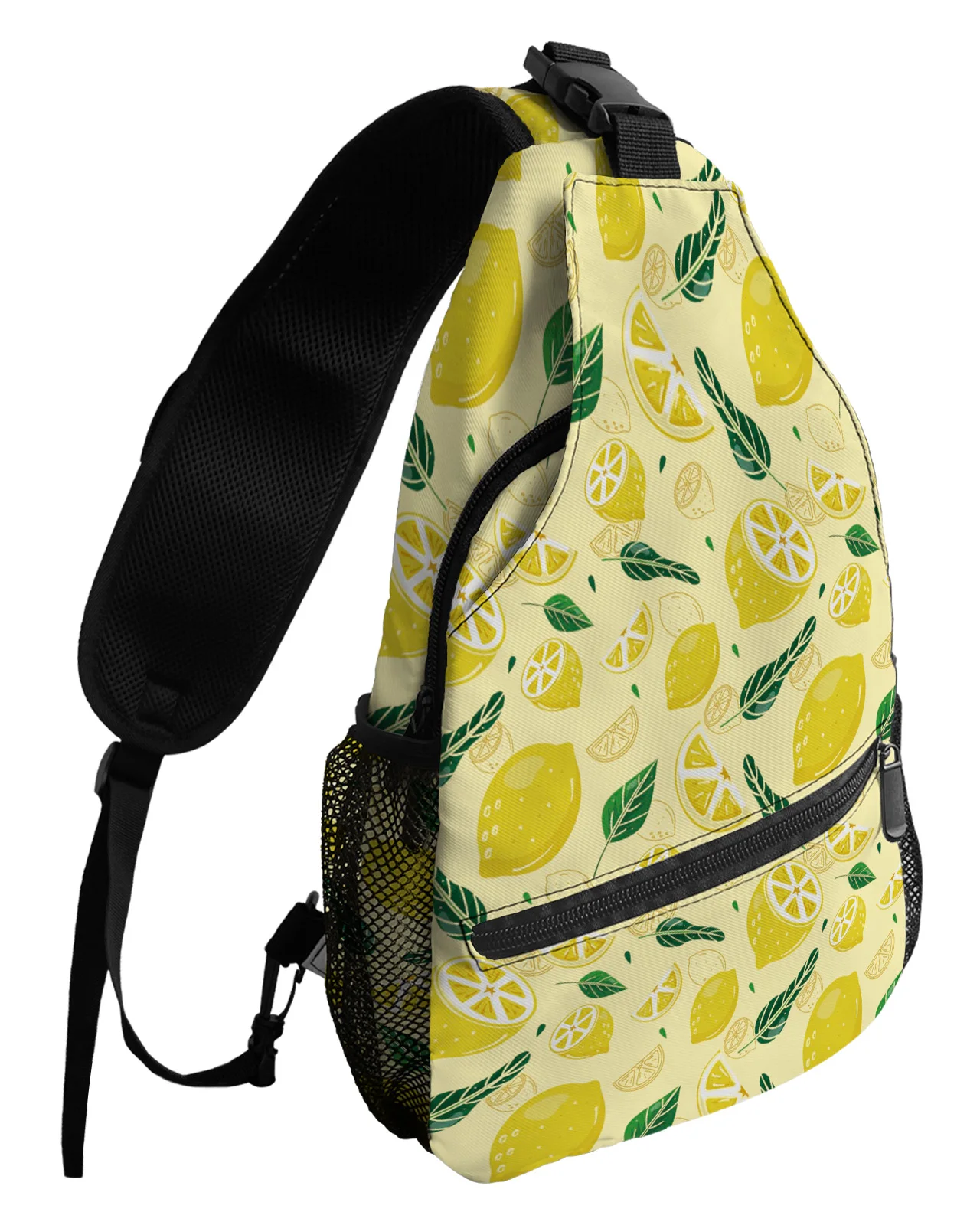 Lemon Pattern Chest Bags for Women Men Waterproof Shoulder Bag Outdoor Travel Sport Crossbody Bag