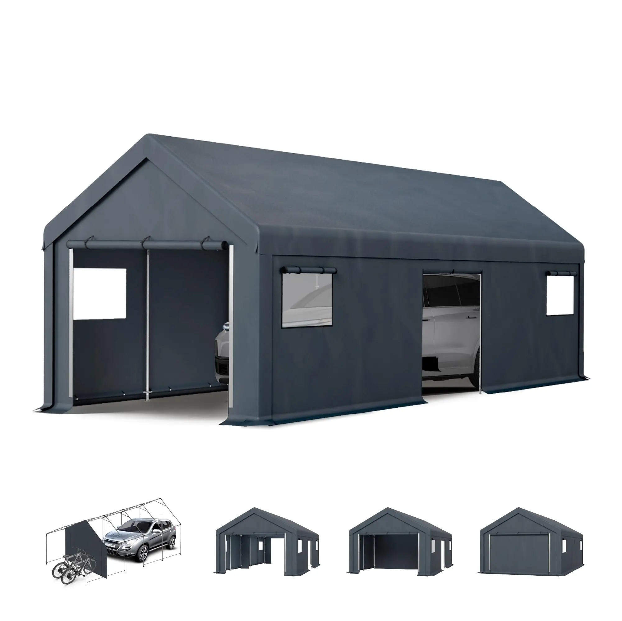 Portable Carport 13x24ft, Garage Car Tents Storage Sheds Canopy