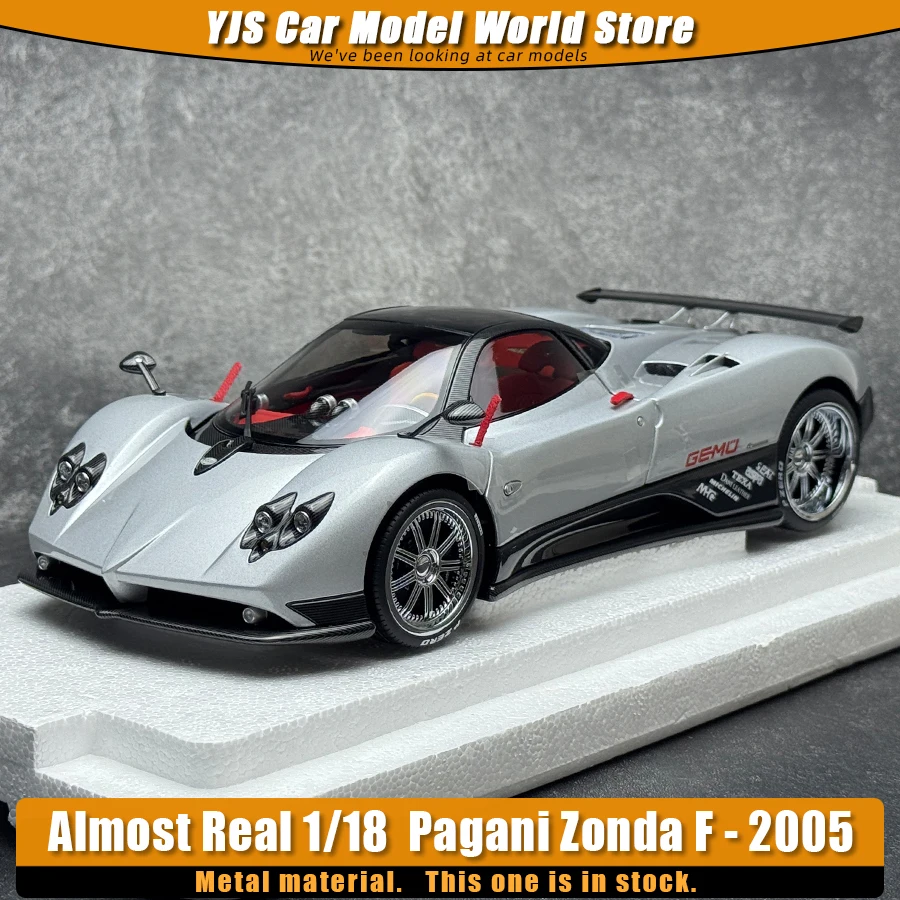 Almost Real 1/18 Pagani Zonda F - 2005 - Grigio Mercurio Metal Diecast Model Cars Static Ornaments Collection