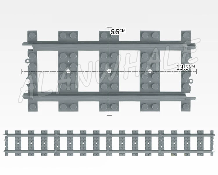 Cidade Passenger Cargo Train Brinquedos, Switch Straight Curved, Flexible Railroad Building Blocks, Compatível com o Modelo, 2 Tipos