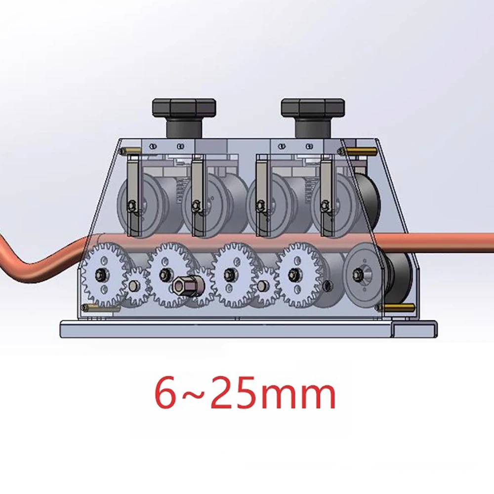 Manual Tube Straightener Tool for 6-25MM Copper & Aluminum Pipes, 9-Roll Pipe Straightening & Bending Correction Tool