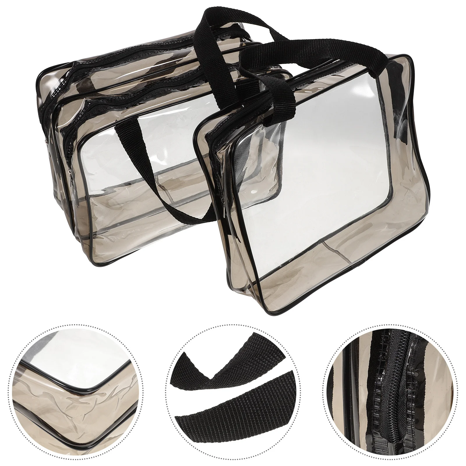 

2pcs Waterproof Clear Makeup Bag Transparent Toiletry Organizer For Travel Portable Pouch Storage Case Clear Bags Women