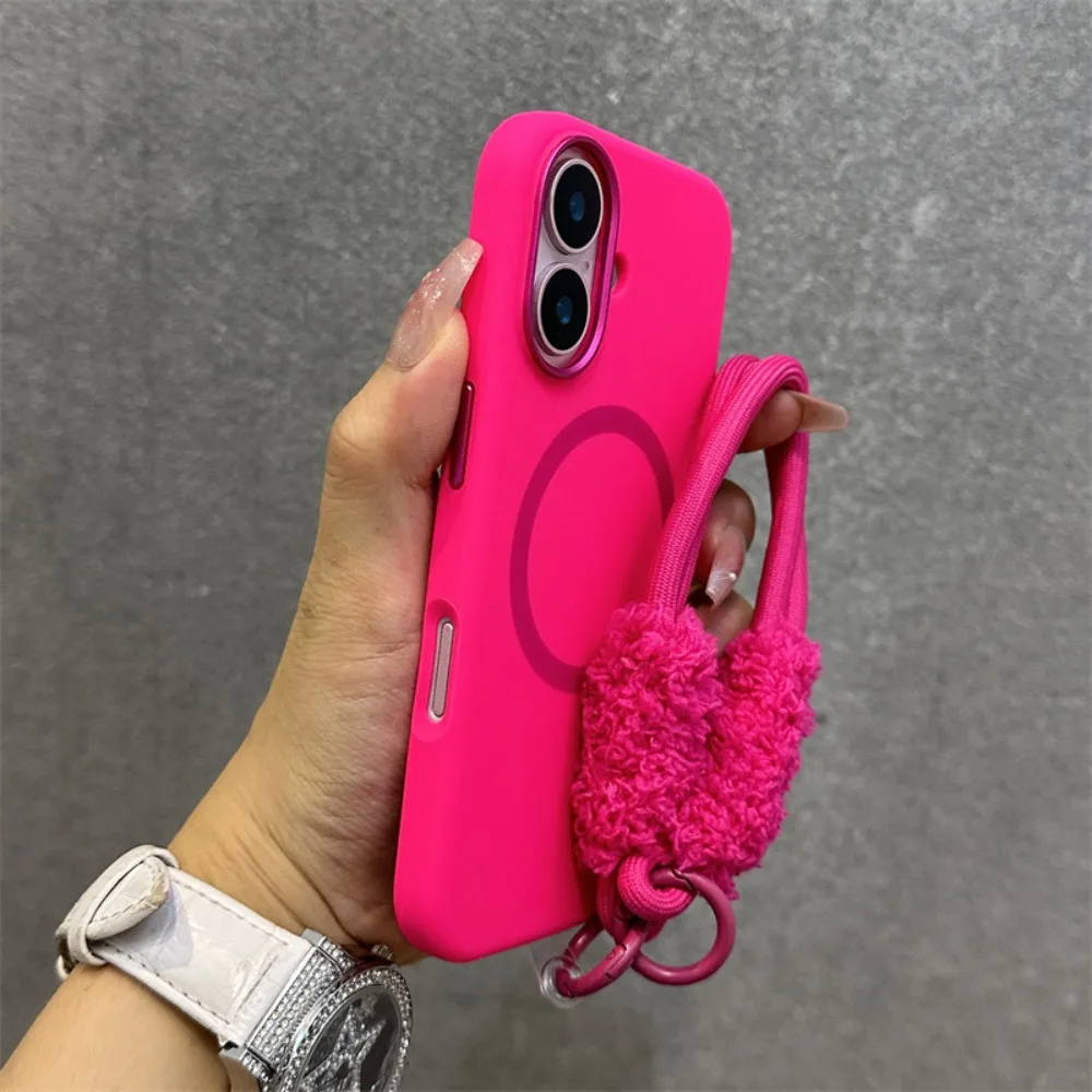 

Чехол для iPhone 16 Pro Max с жидким магнитным ощущением кожи, металлические кнопки, ультра противоударный, совместимый с iPhone 15, 14, 13, 12