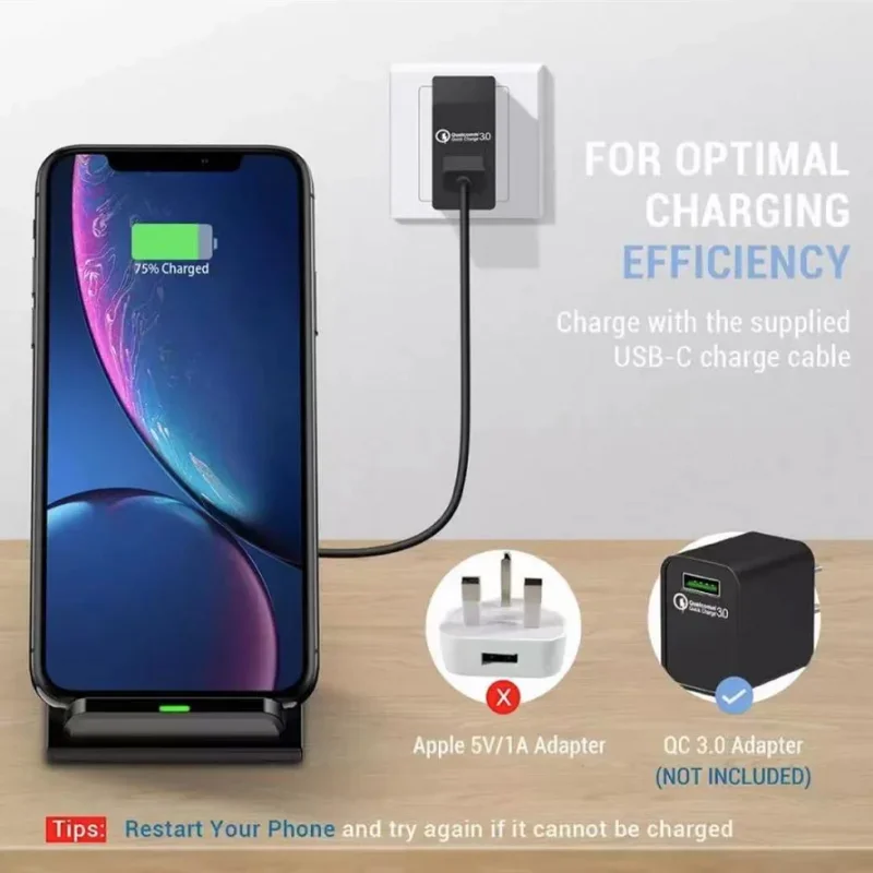 Wireless Charger Dock Station for IPhone 13 12 Pro Induction  Chargers Fast Charging for Xiaomi Samsung Series Phone Holder