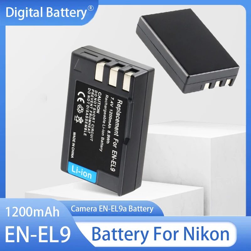 EN-EL9 Battery 1200mAh Rechargeable Batteries For Nikon D40 D40X D60 D3000 D5000 EN EL9A Camera EN-EL9a ENEL9 ENEL9a Battery