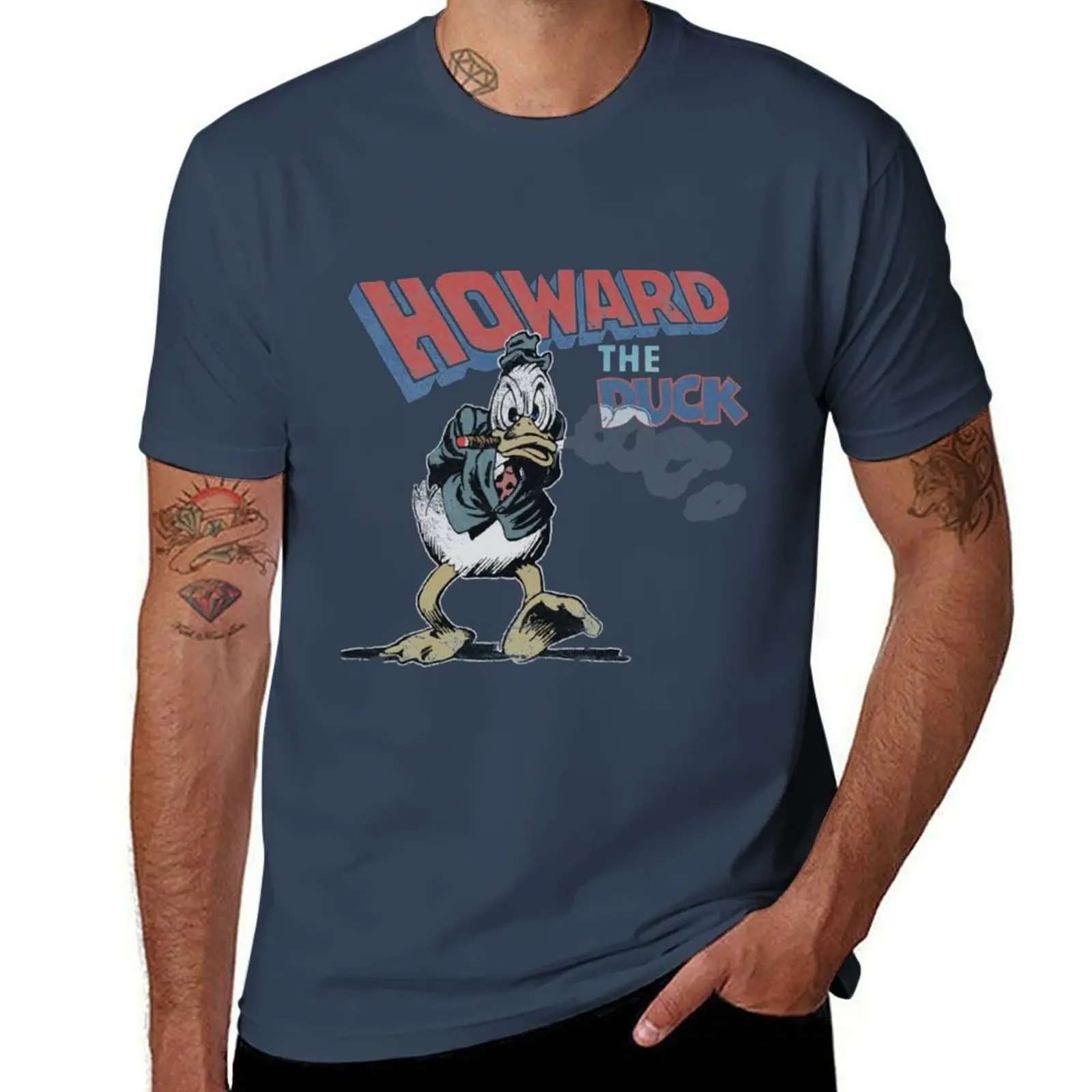 Howard The Duck T-ShirtHoward the Duck, faded and distressed T-Shirt t shirt man designer t shirts cotton 100% T-Shirt