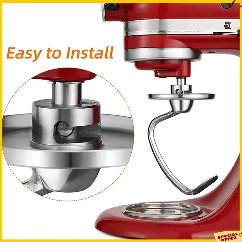 

A24P 2X насадка-крючок для теста из нержавеющей стали для миксера Kitchenaid на 4,5-5 литров с наклонной головкой, запасные части, крючки для хлеба