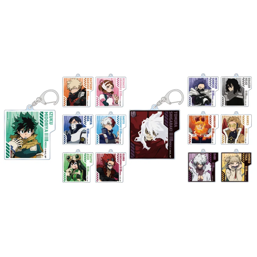 Juego Shoto Todoroki Uraraka Ochako Bakugou Katsuki llavero muñeca Anime Midoriya Izuku llavero acrílico colgante para regalo