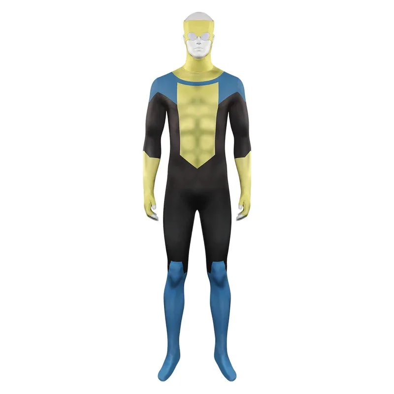 NewInvincible Mark Grayson Cosplay Fantasia Costume Zentai Jumpsuit for Adult Men Outfits Disguise Halloween Carnival Party Suit