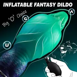 Inflatable Huge Anal Butt Plug Women Vaginal Anal Dilator Expandable Silicone Fantasy Knot Dildo Prostate Massager Men Sex Toys