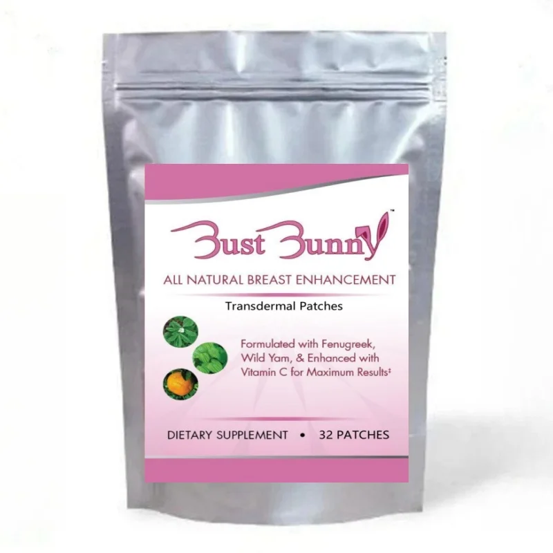 BUST BUNNY Clinical Strength Breast Augmentation Supplement, Transdermal Patches Produced in the USA, Safe and Effective