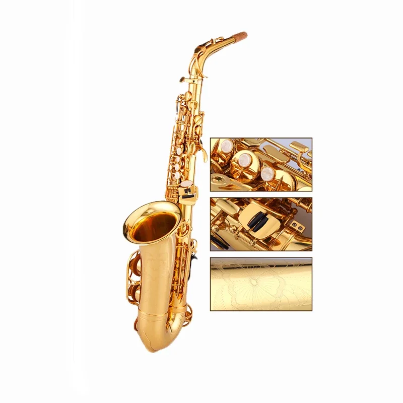 Wholesale Factory Stock Sax Moq 1pcs Oem Brass Professional Performance Alto Saxophone Wind Instruments